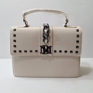 Badgley Mischka NEW Quiet Luxury Long Strap Crossbody Studs & Chain Flap Bag